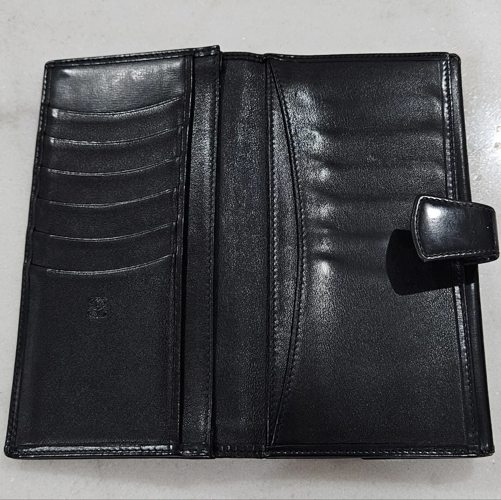 Loewe Blue Black Leather Wallet